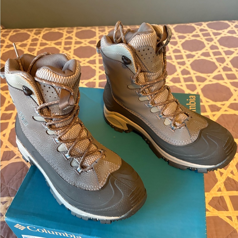 Columbia Gray Rain & Snow Boots Insulated Waterproof Design